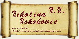 Nikolina Uskoković vizit kartica